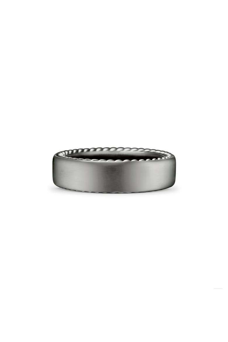 'Streamline' Band Ring, Main, color, TITANIUM/ SILVER