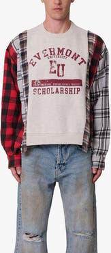 mnml Mixed Flannel Cotton Cardigan