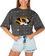 GAMEDAY COUTURE Women's Gameday Couture Gray Missouri Tigers Go Time Rhinestone Crop T-Shirt