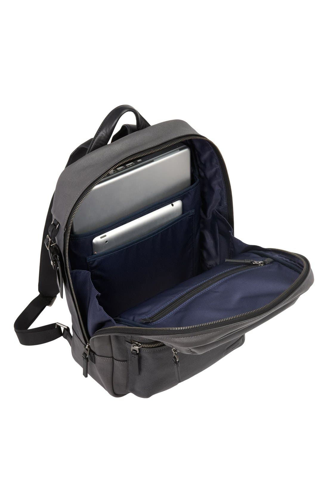 TUMI 'Mission - Bryant' Leather Backpack, Alternate, color, 