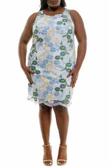 Embroidered Lace Sheath Dress