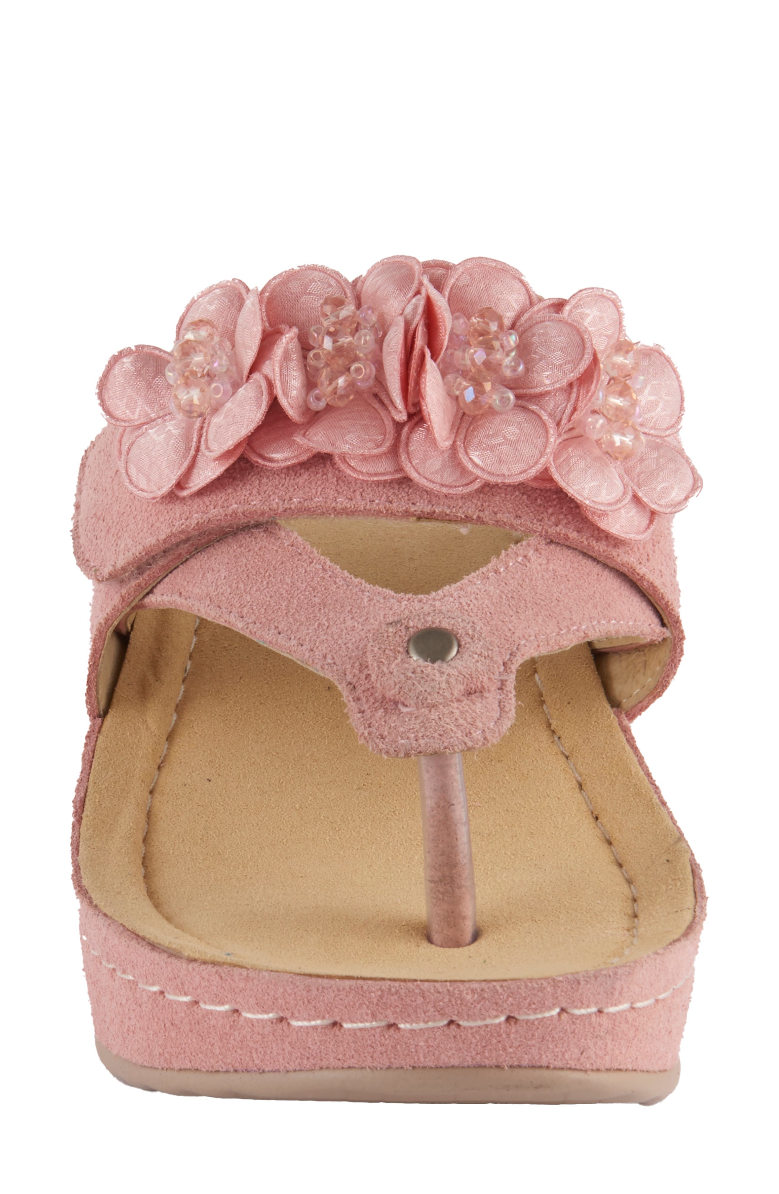Garden Wedge Sandal, Alternate, color, PINK SUEDE