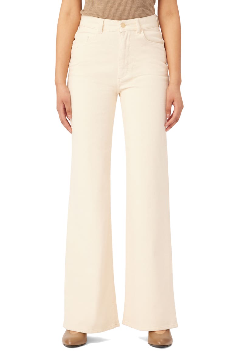 Hepburn High Waist Wide Leg Corduroy Jeans, Main, color, MANILLA CORDUROY