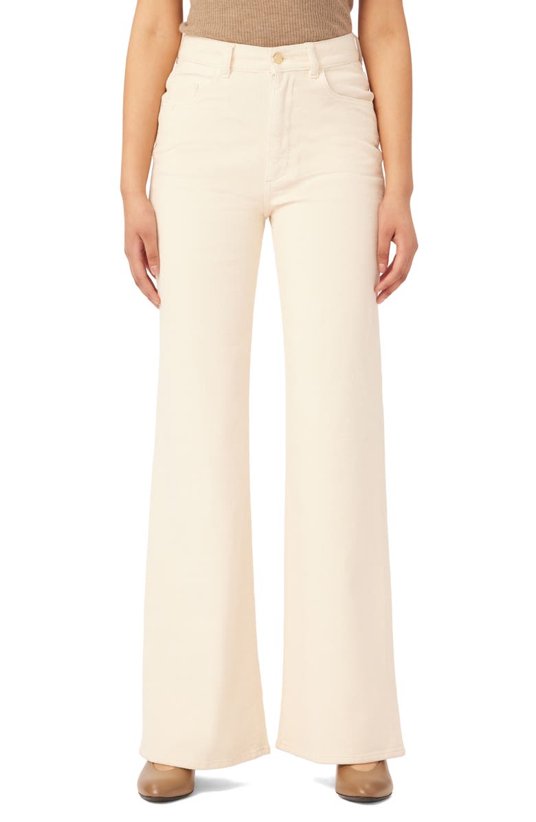 DL1961 Hepburn High Waist Wide Leg Corduroy Jeans, Main, color, Manilla Corduroy
