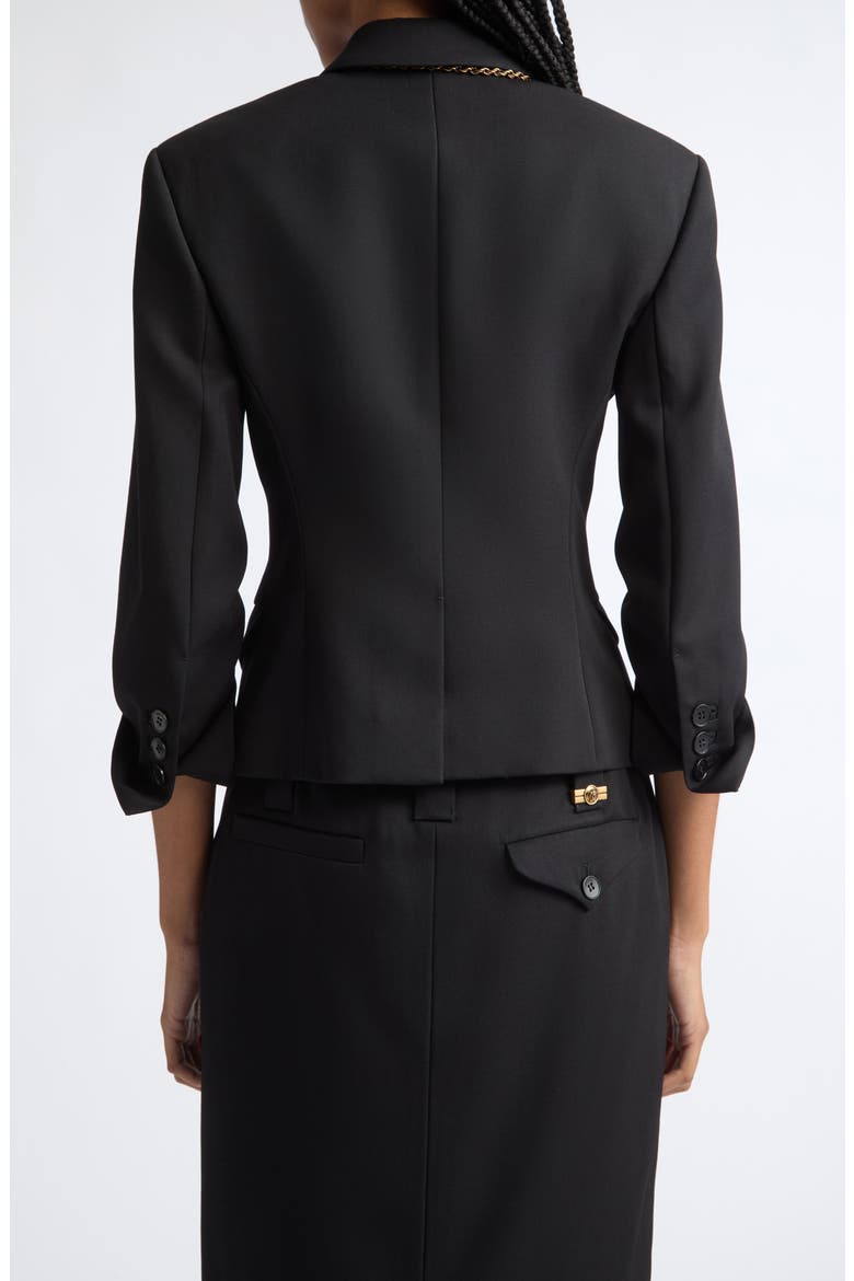 Wool Grain de Poudre Informal Jacket, Alternate, color, BLACK