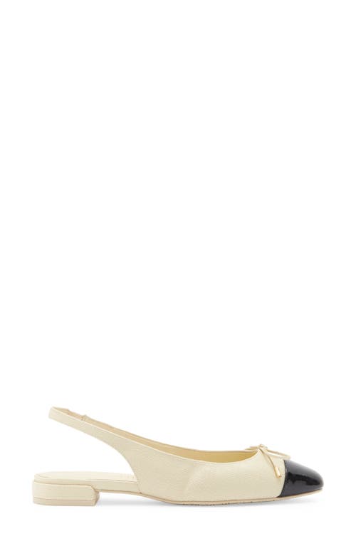 Stuart Weitzman Sleek Bow Slingback Flat In Black