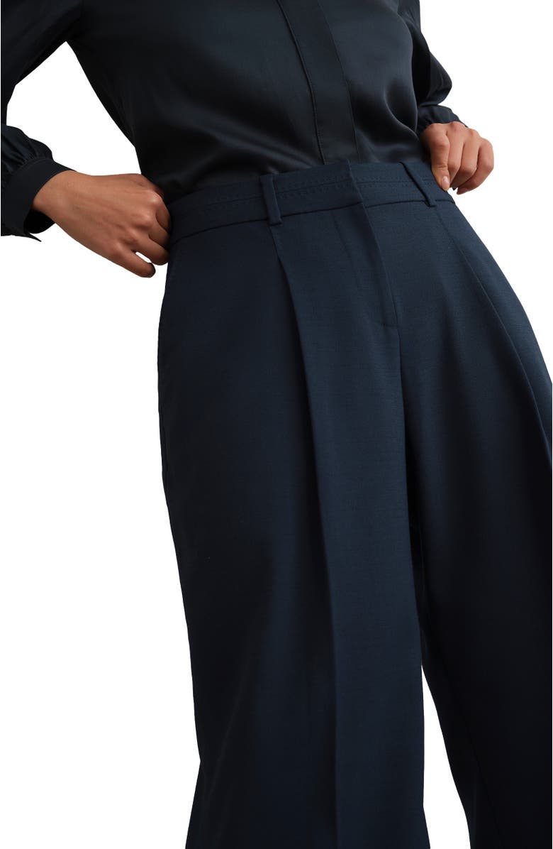 HOBBS LONDON Lauren Wide Pants, Alternate, color, Dark Slate Blue