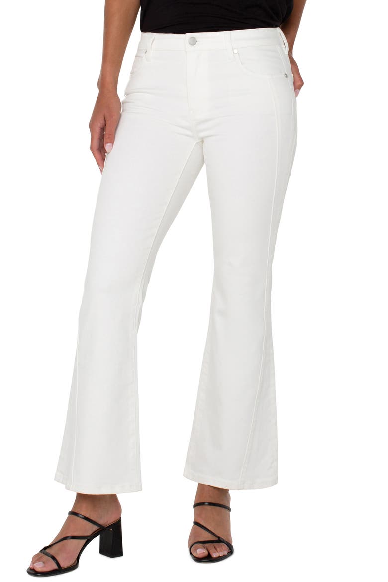 Hannah Front Seam Flare Jeans, Alternate, color, BONE WHITE