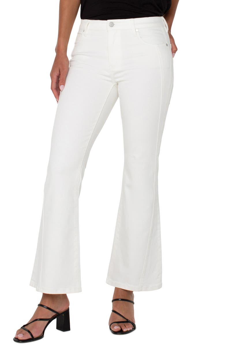 Liverpool Los Angeles Hannah Front Seam Flare Jeans, Alternate, color, Bone White