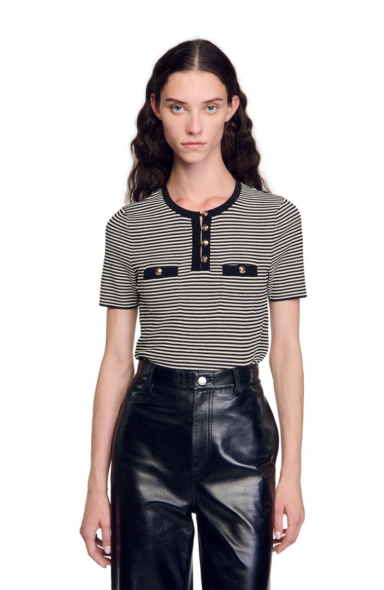 SANDRO Striped sweater, Alternate, color,