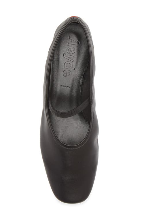 Aeyde Womens Pippa Block-heel Leather Ballet Flats Blac In Black