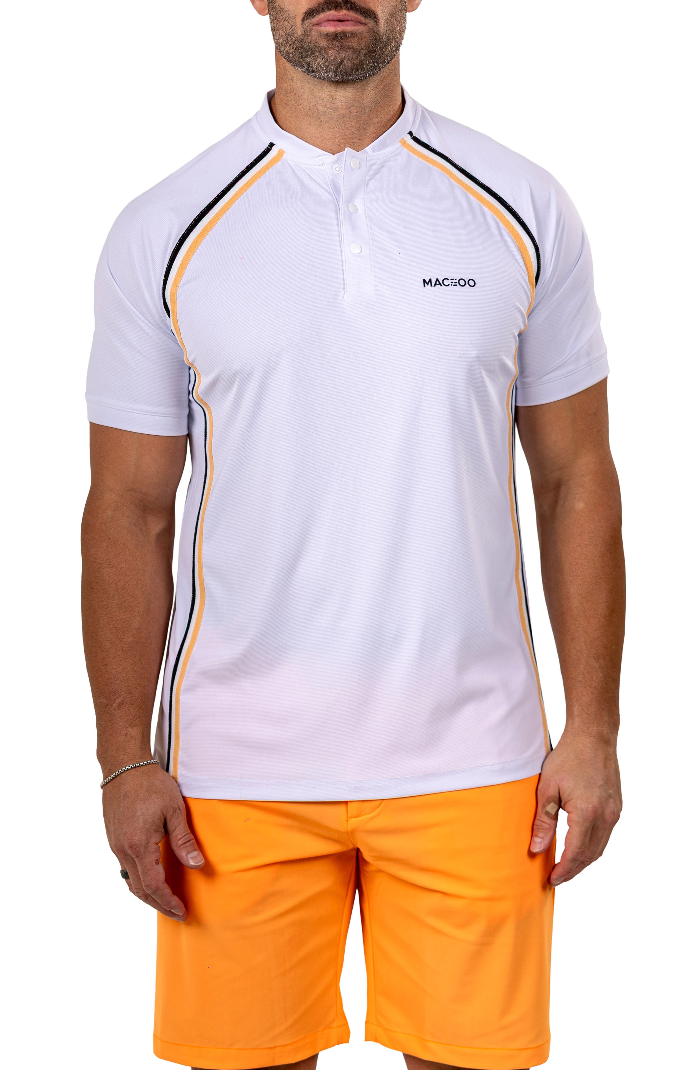Band Collar Golf Shirt