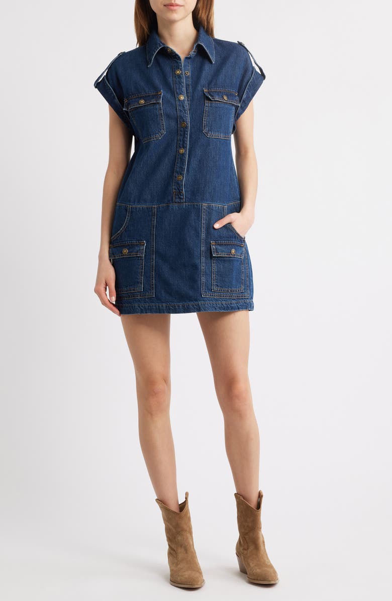 Re/Done The Arizona Denim Dress, Main, color, Heritage Rinse