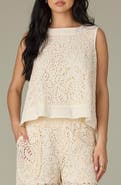 Wit & Wisdom Eyelet Crop Tank