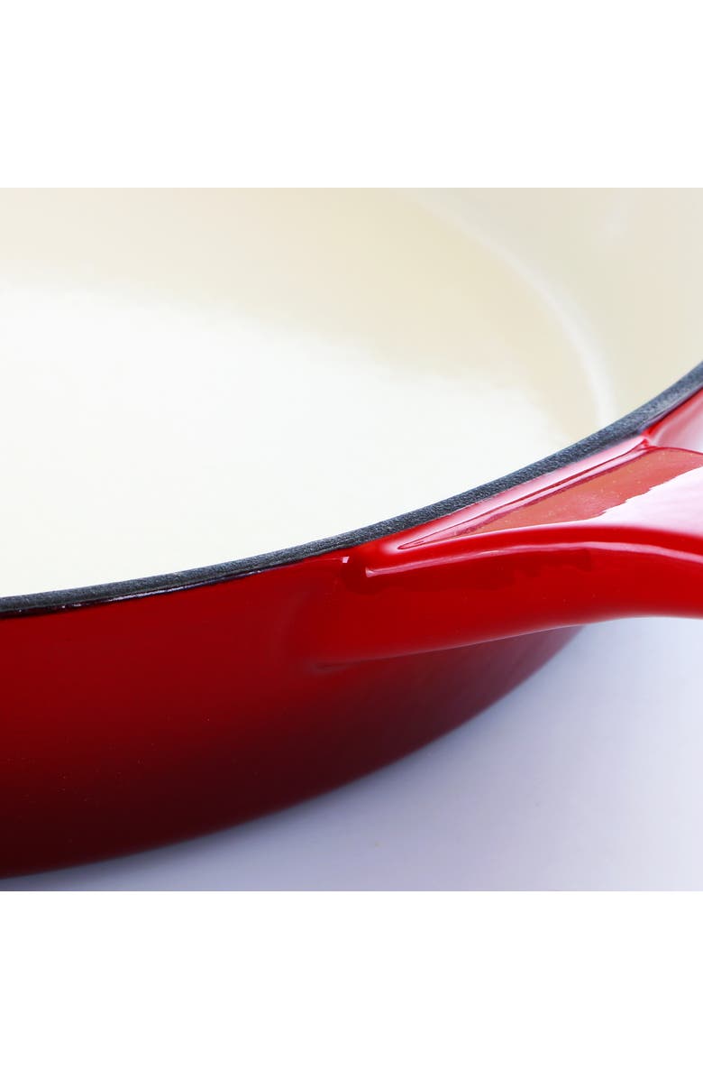 Crock-pot 12 Inch Enameled Cast Iron Skillet, Alternate, color, Red
