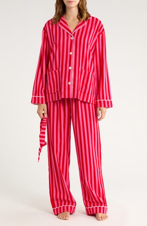 Pj Salvage Print Flannel Pajamas In Pink