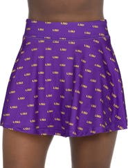ZOOZATZ Women's ZooZatz Purple LSU Tigers All-Over Print Flowy Skort