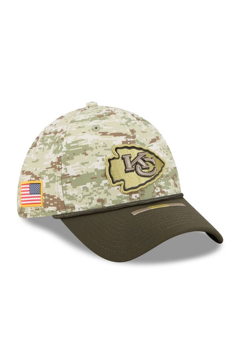 Men's New Era  Camo Kansas City Chiefs 2025 Salute to Service 39THIRTY Flex Hat, Main, color, Camo