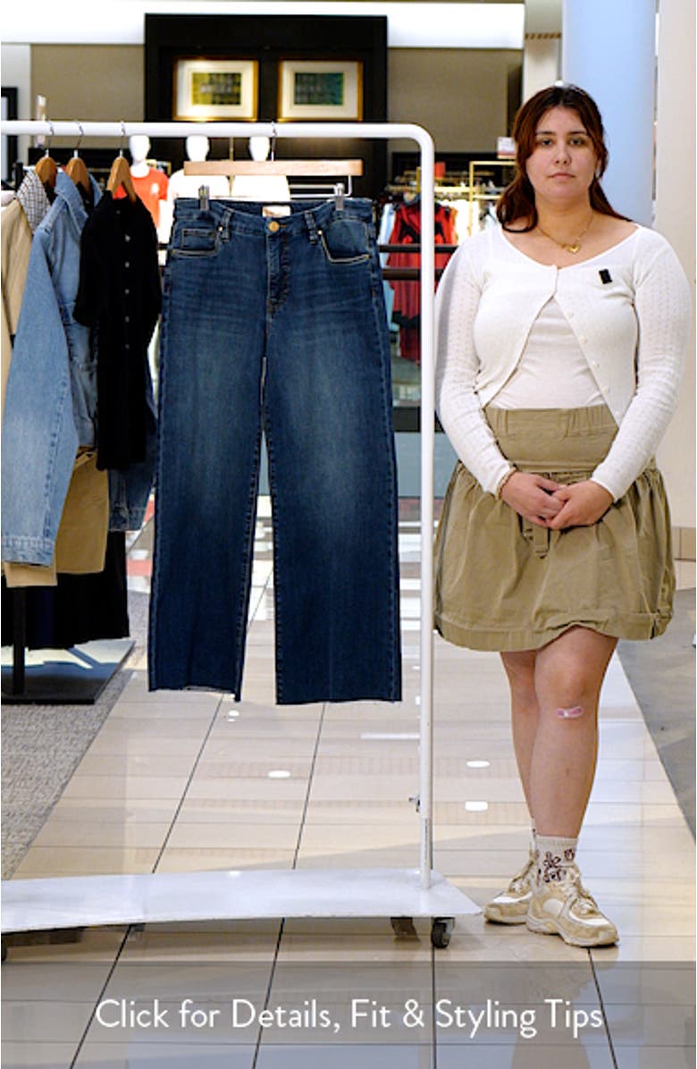 Meg Raw Hem High Waist Wide Leg Jeans, sales video thumbnail