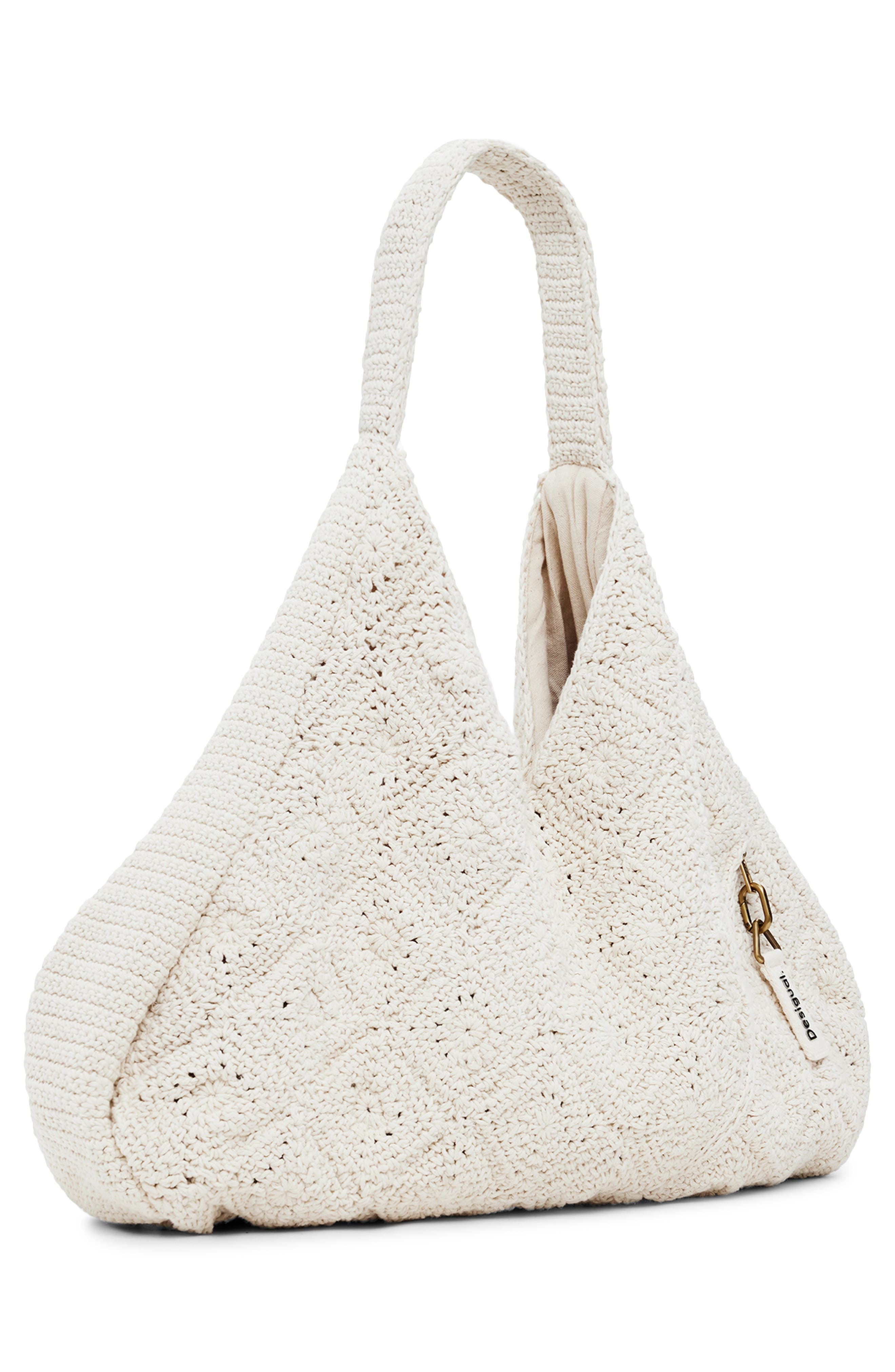 Desigual Cotton Crochet Shoulder Bag, Alternate, color, 