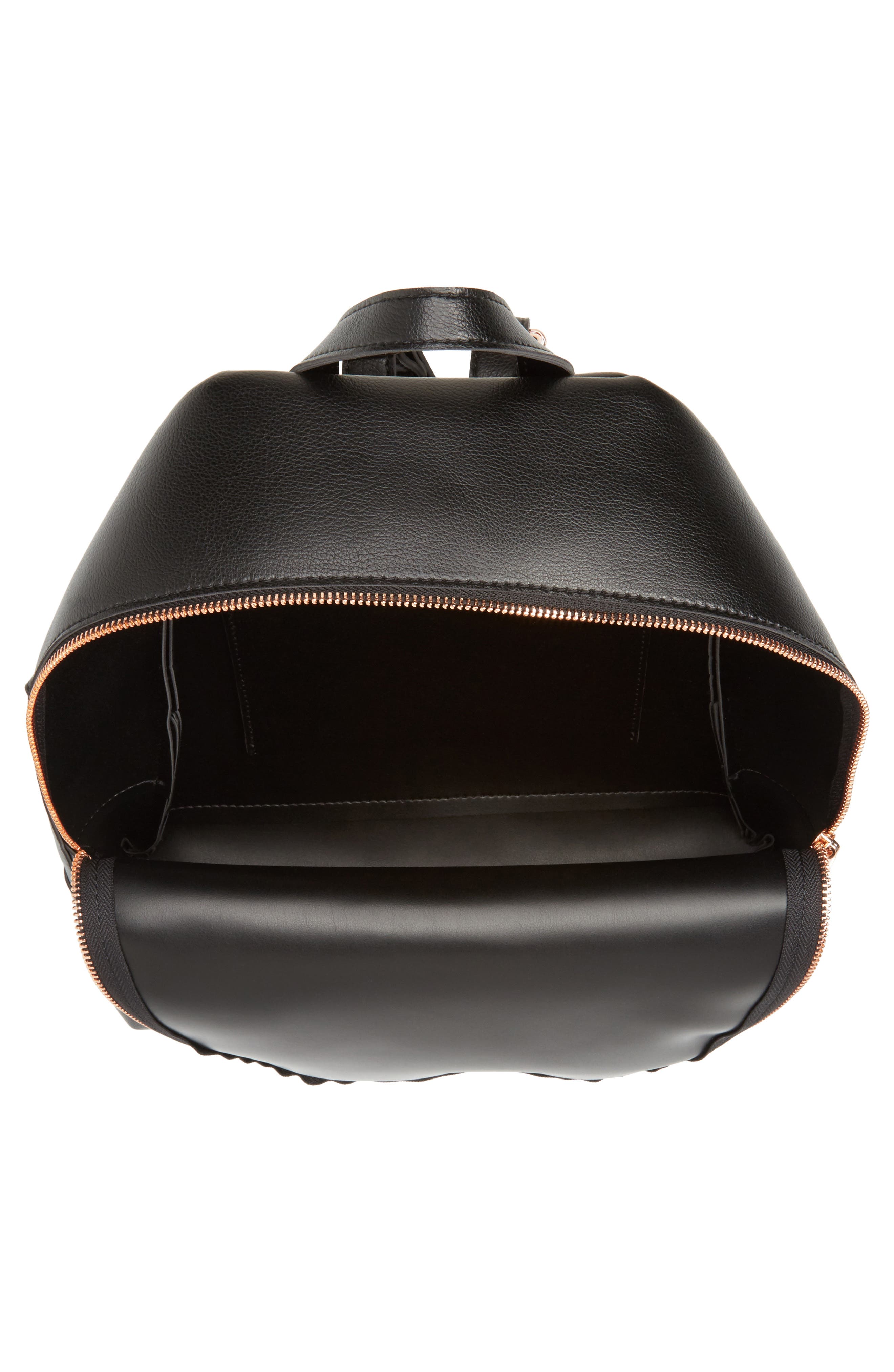 Chester Faux Leather Backpack, Alternate, color, BLACK