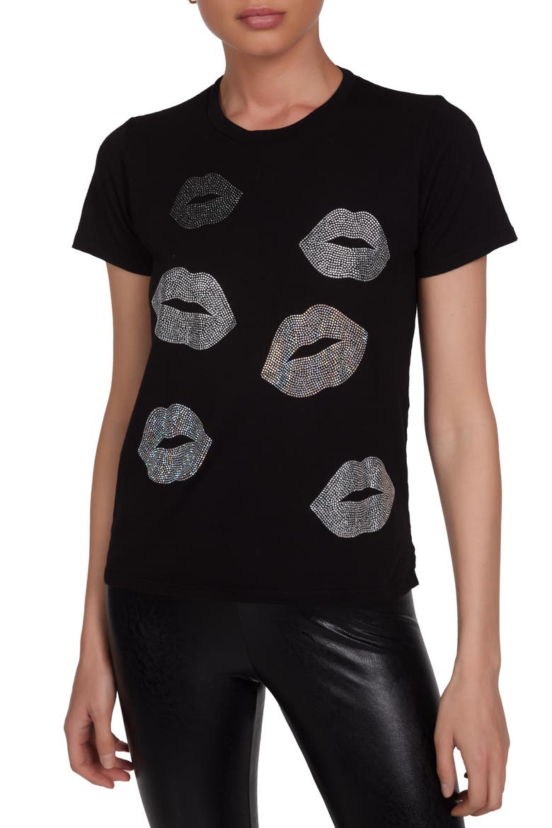 Croft Crystal Multi Lips Top, Main, color, Black