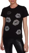Lauren Moshi Croft Crystal Multi Lips Top