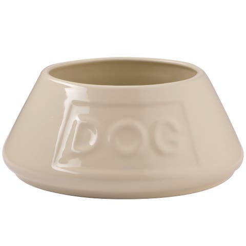 Non Tip Dog Bowl, Cream, 8.3 Inches, 54oz
