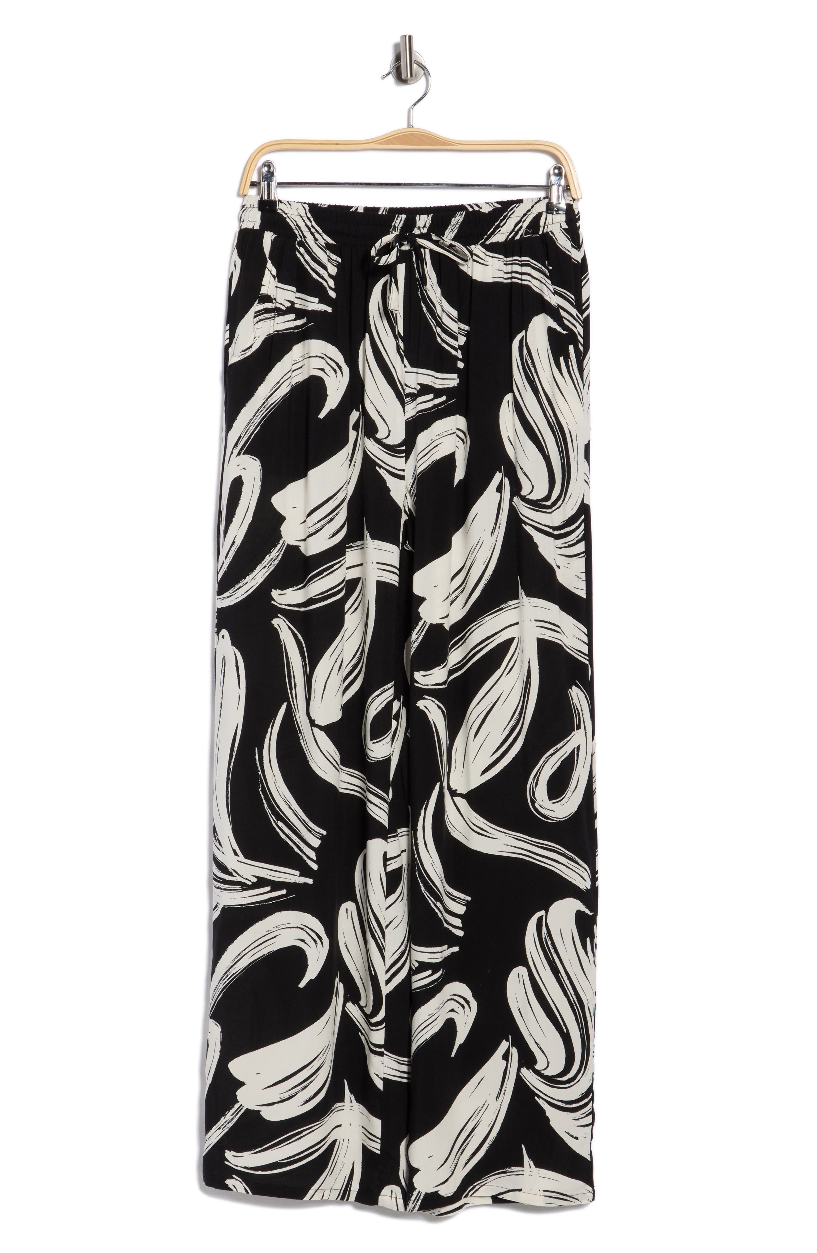 Halogen® Print Tie Waist Wide Leg Pants