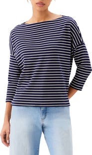 Karen Kane Stripe Boat Neck Top