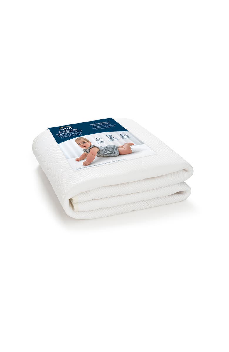 HALO Universal Breathable Mattress Cover, Main, color, White