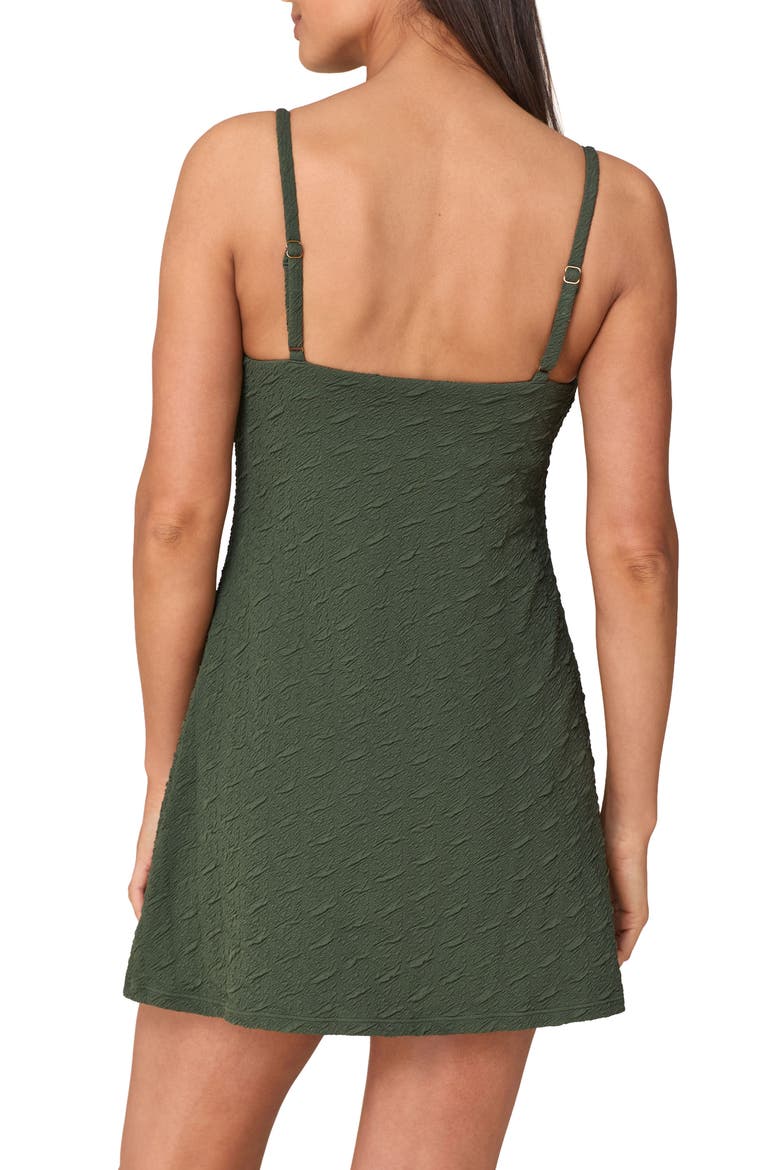 The Almalfi Long Torso One-Piece Swim Dress, Alternate, color, THYME