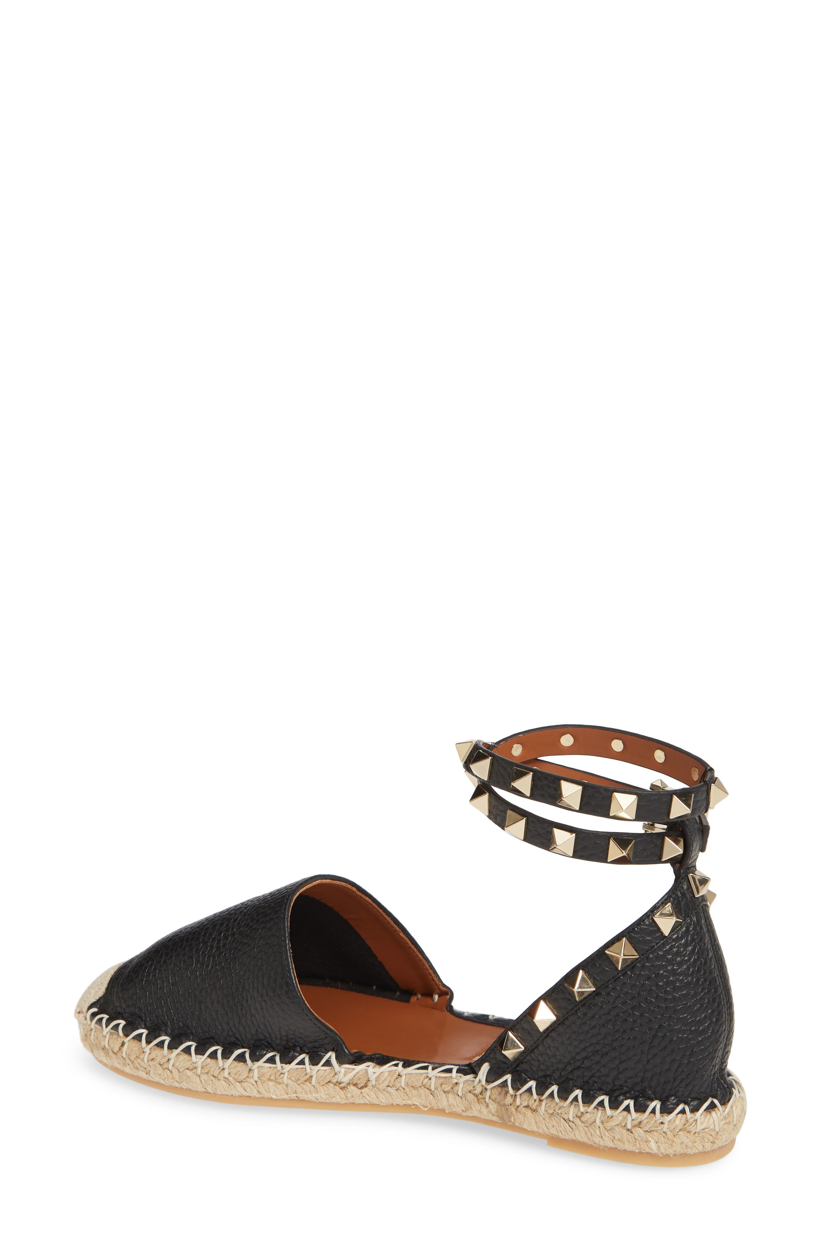 Valentino Garavani Rockstud Espadrille Sandal, Alternate, color, 