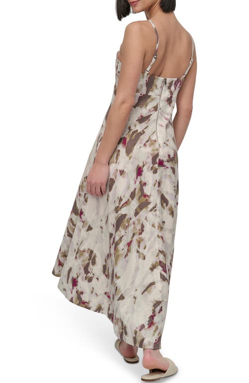 Dkny Linen Blend Sundress In Multi