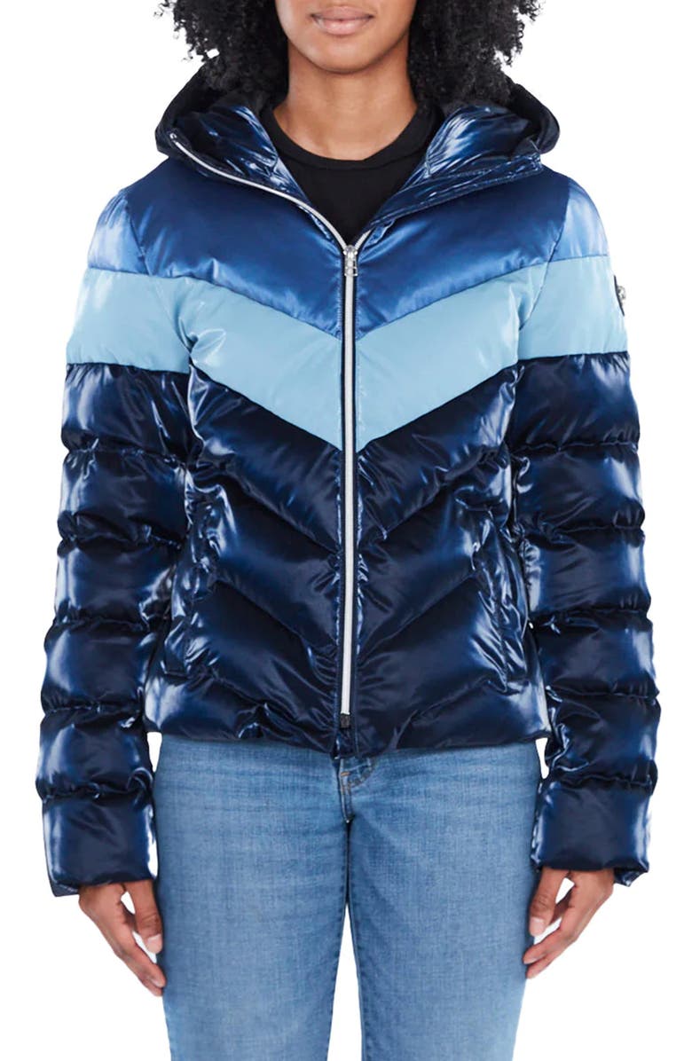 Woodpecker Robin Water Resistant Hooded Quilted Puffer Jacket, Main, color, 