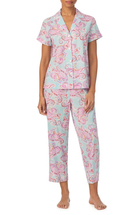 Cotton Blend Crop Pajamas