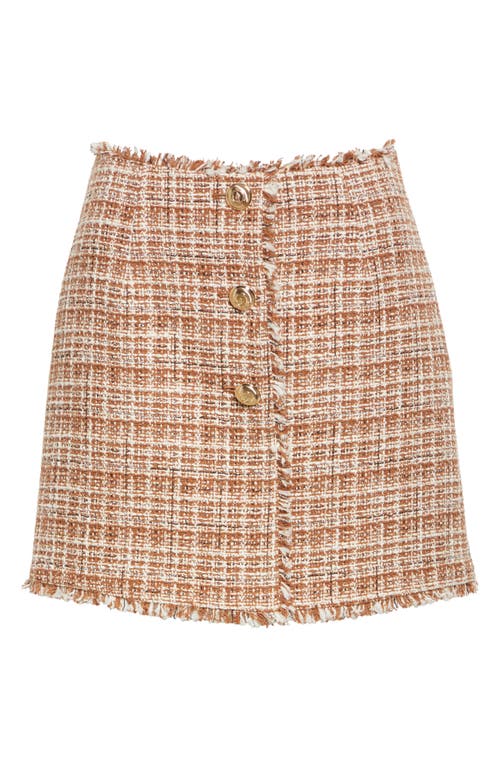 Cinq À Sept Larissa Odette Tweed Miniskirt In Brown