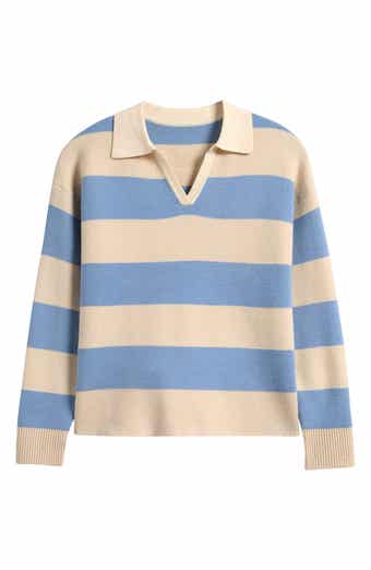 Kids' Stripe Johnny Collar Rugby Sweater