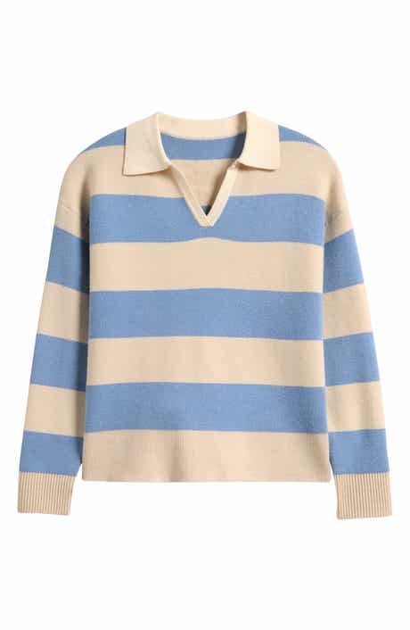 Kids' Stripe Johnny Collar Rugby Sweater