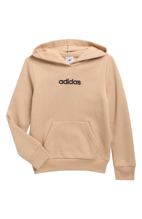 Kids' Linear Logo Embroidered Fleece Hoodie (Big Kid)