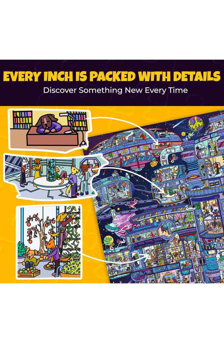 Quokka 1000 Piece Jigsaw Puzzle for Adults - Galactic Tails, Cruise Vistas & Knightly Cats, Alternate, color, Galactic Tails