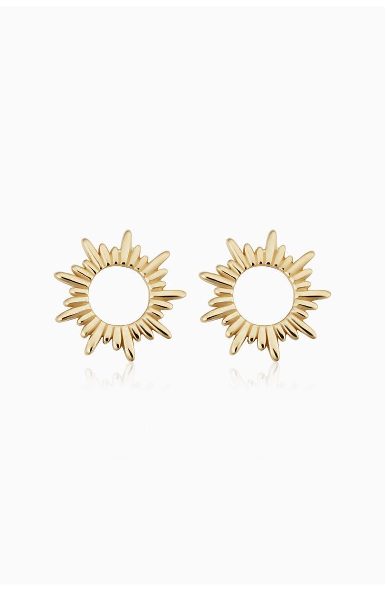 Oradina 14K Yellow Gold Sunrise Studs, Main, color, Yellow Gold