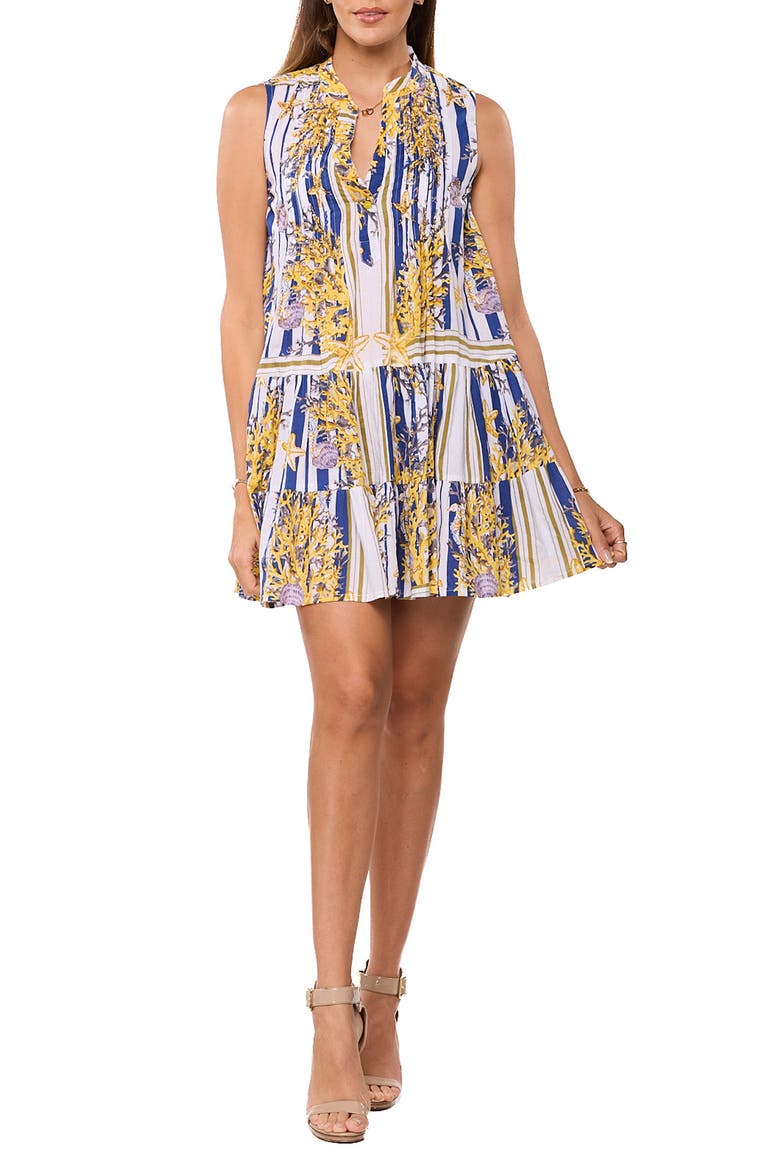 Drop Hem Shift Minidress, Main, color, BLUE