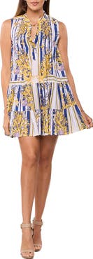 RANEES Drop Hem Shift Minidress