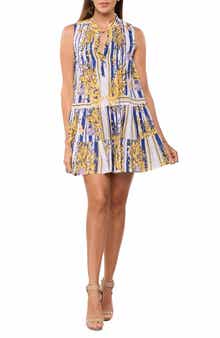 RANEES Drop Hem Shift Minidress