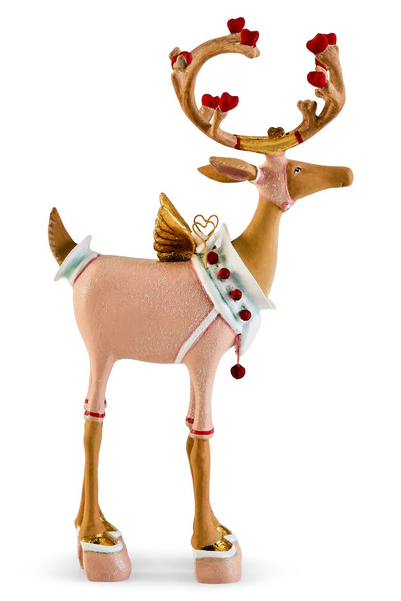 Dash Away Cupid Reindeer Ornament, Alternate, color, PINK