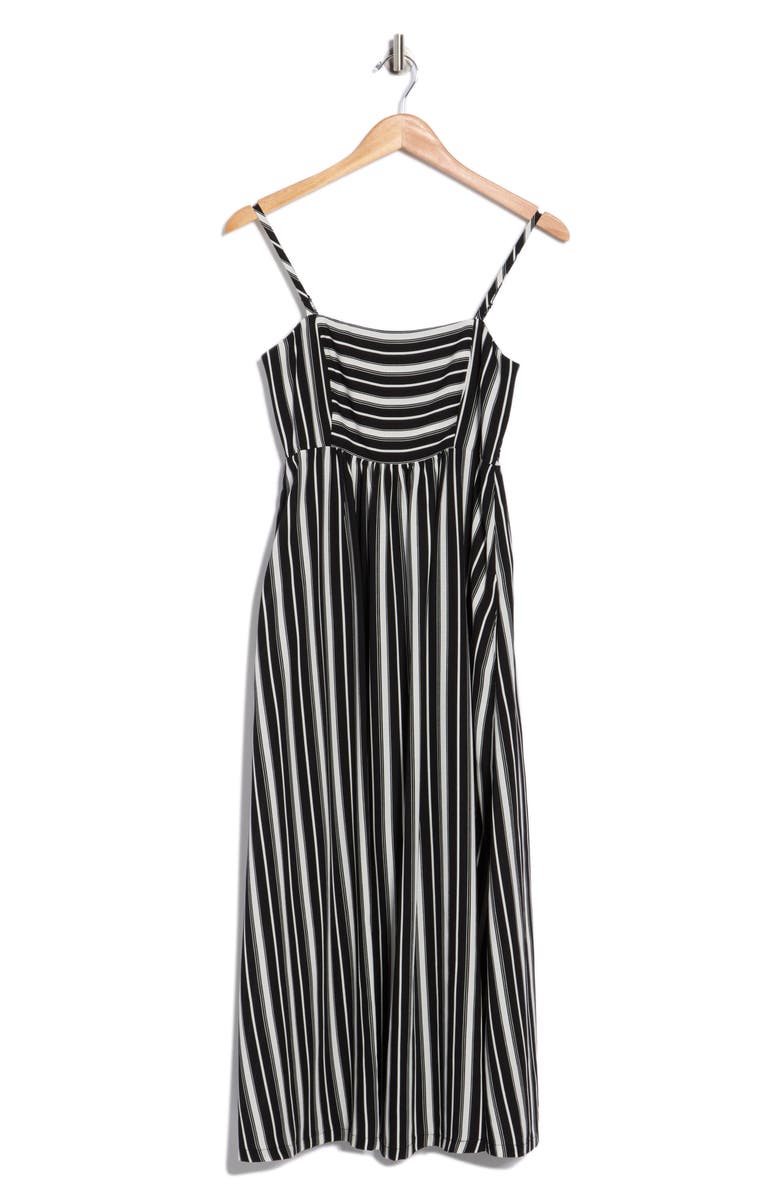 Melrose and Market Stripe Babydoll Midi Dress, Alternate, color, 