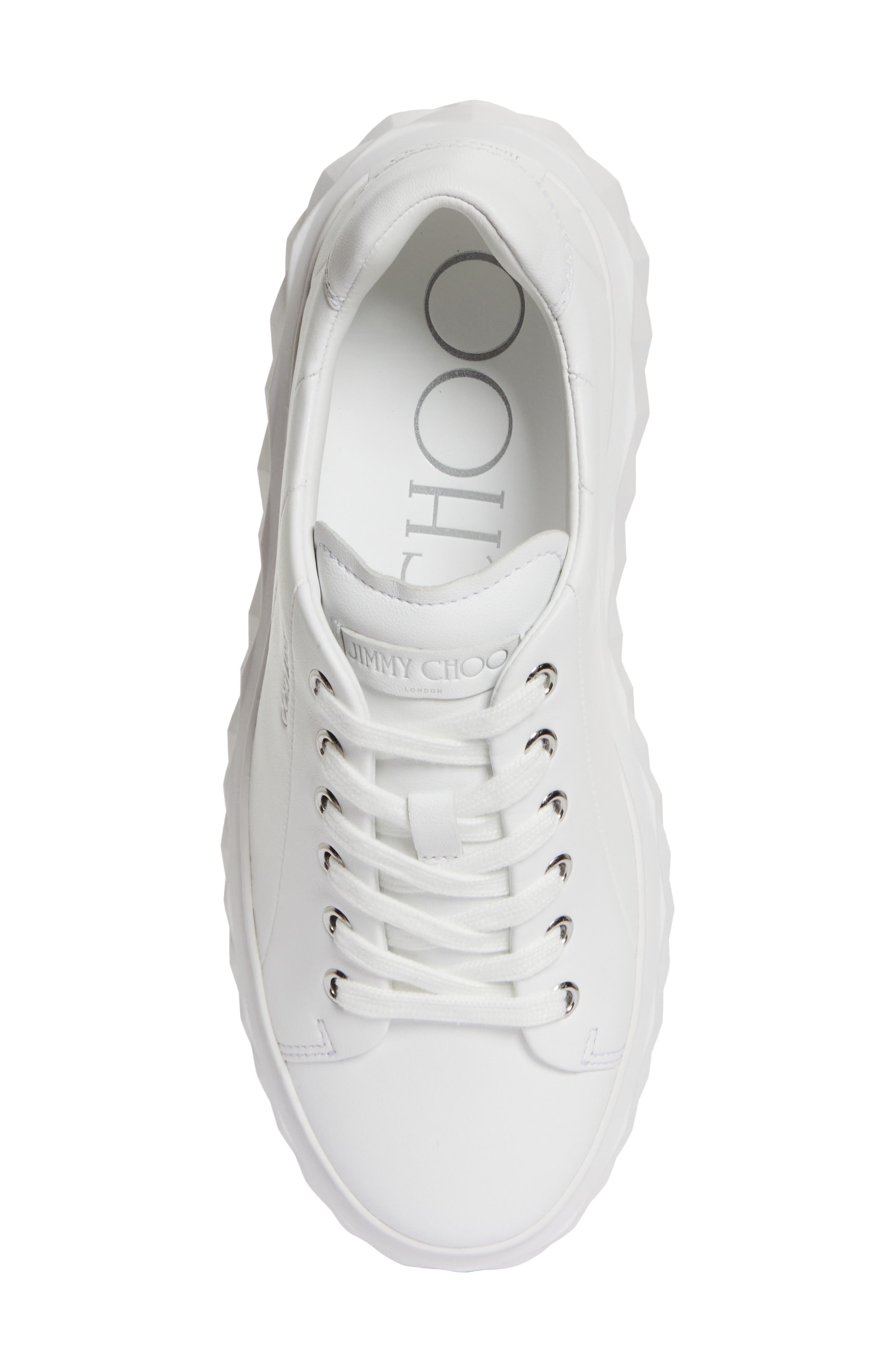 Jimmy Choo Diamond Light Maxi Platform Sneaker, Alternate, color, White/ White