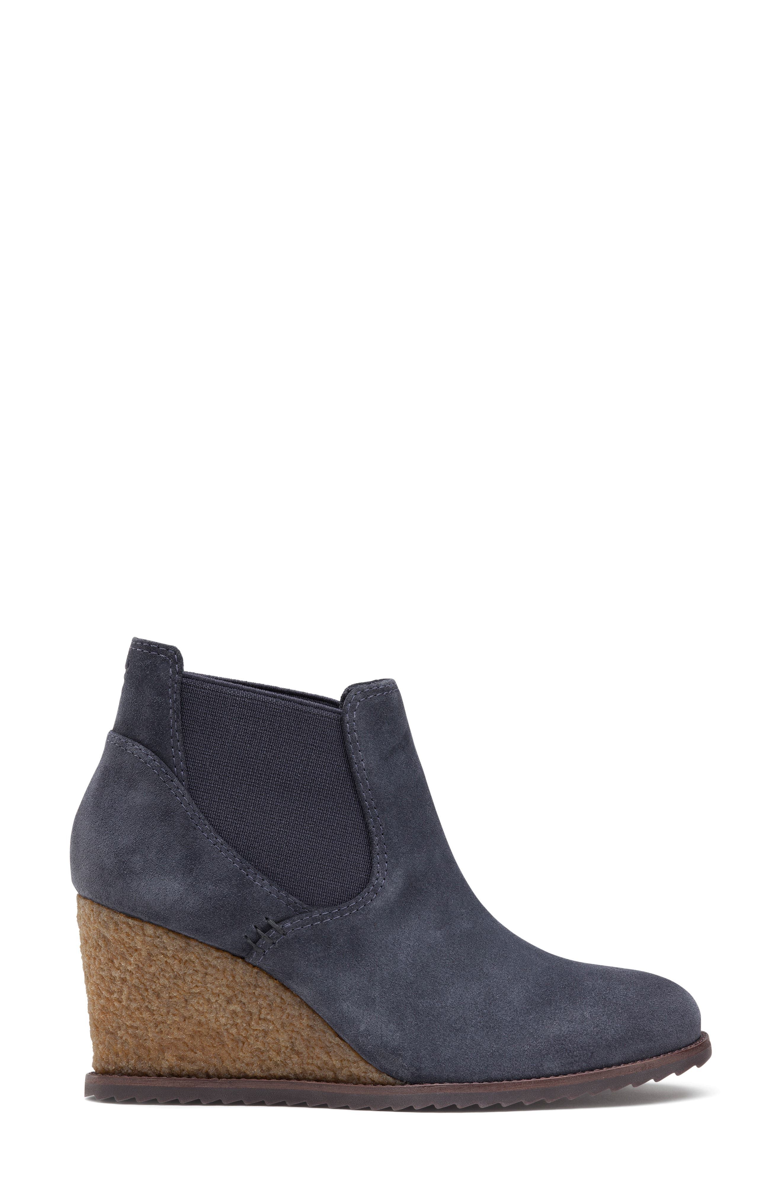 Tatum Wedge Bootie, Alternate, color, INDIGO SUEDE