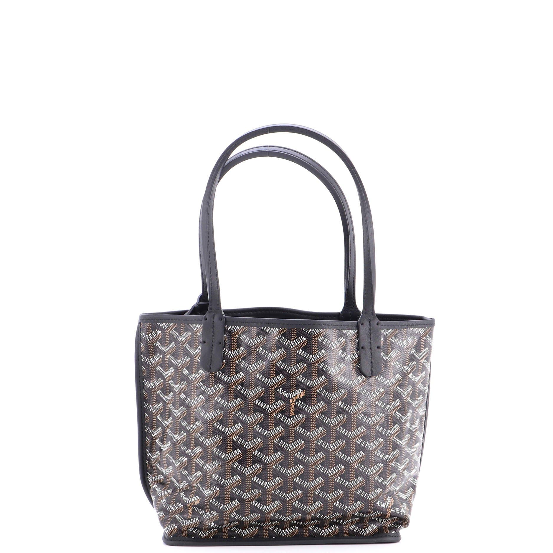 Anjou Reversible Tote Coated Canvas Mini, Alternate, color, Black
